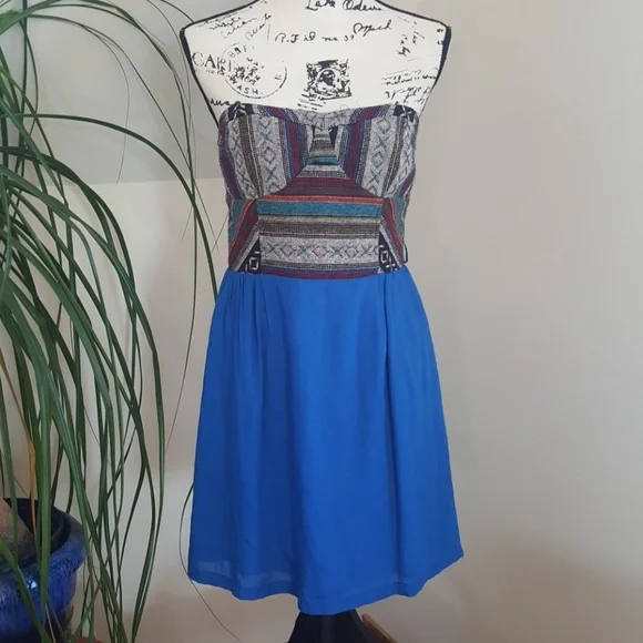 Anthropologie Staring at stars strapless dress - Picture 3 of 8